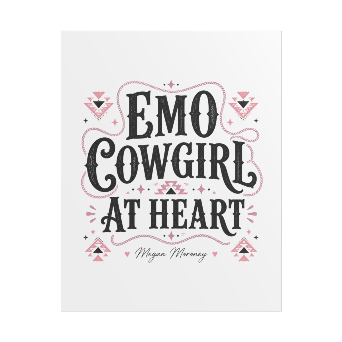 Megan Moroney "Emo Cowgirl At Heart" Poster - alternate angle 1, merchandise