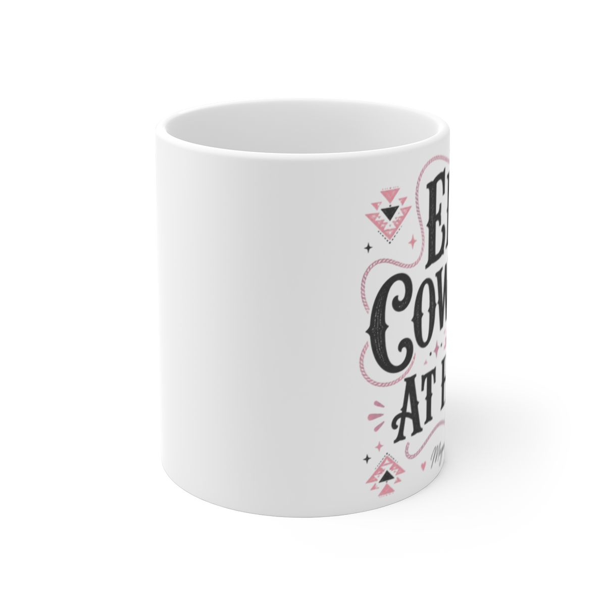 Megan Moroney "Emo Cowgirl At Heart" White Mug - alternate angle 1, merchandise